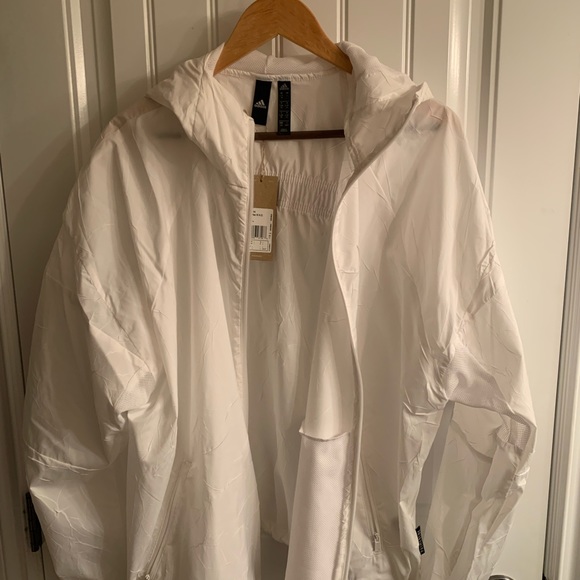 NWT Adidas Primeblue WND jacket WHITE L - Picture 3 of 5